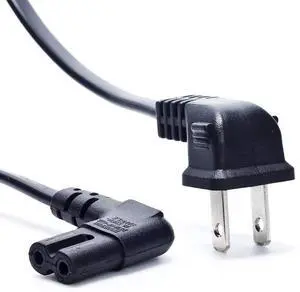 6 Foot TV AC Replacement Power Cord for Samsung PN 3903-000853 3903-000599 90° Angled 2 Prong Figure 8 6 Foot TV AC Replacement Power Cord for Samsung PN 3903-000853 3903-000599 90° Angled 2 Prong Figure 8