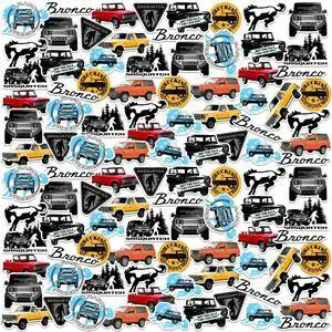 Ford Bronco 100 Vinyl Stickers Waterproof Die-Cut Decals Laptop Scrapbook Ford Bronco 100 Vinyl Stickers Waterproof Die-Cut Decals Laptop Scrapbook
