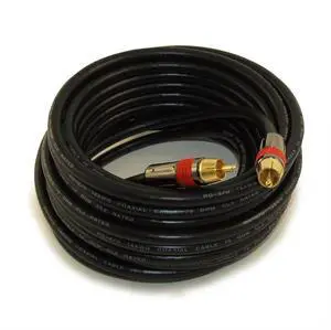 MyCableMart 25ft 1 Wire RCA Premium Digital Audio SubWoofer/Video Cable in WALL MyCableMart 25ft 1 Wire RCA Premium Digital Audio SubWoofer/Video Cable in WALL
