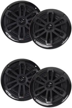 MB Quart NF1-116SB 6.5 in 2-Way Ultra Slim Speakers, Black, for RV UTV Marine Audio, 4-Piece MB Quart NF1-116SB 6.5 in 2-Way Ultra Slim Speakers, Black, for RV UTV Marine Audio, 4-Piece