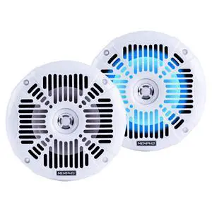 Audio MXA602SLW MXA OEM Fit 6.5" Marine Grade Coaxial Speakers, White with Blue LED - Pair Audio MXA602SLW MXA OEM Fit 6.5" Marine Grade Coaxial Speakers, White with Blue LED - Pair