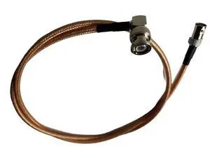 BNC Female to BNC Male 90 Degree Angle RG400 Low Loss Double Shielded Coax Cable (4 ft) BNC Female to BNC Male 90 Degree Angle RG400 Low Loss Double Shielded Coax Cable (4 ft)