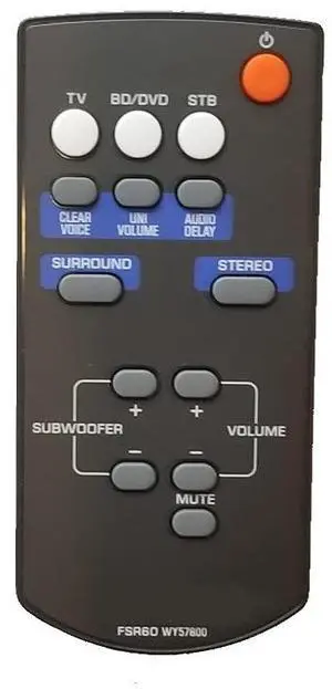 OEM Yamaha Replacement Remote Control Originally Shipped with ATS-1010,YAS-101,YAS-101BL OEM Yamaha Replacement Remote Control Originally Shipped with ATS-1010,YAS-101,YAS-101BL