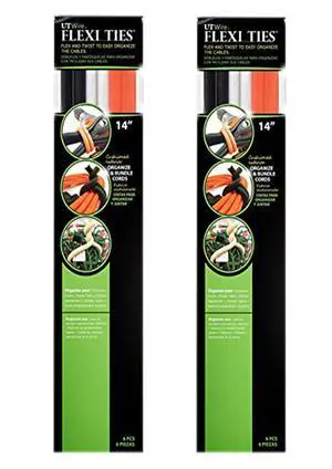 14" Flexi Ties Cable Wrap - (Orange/Gray/Black) - 12 Count 14" Flexi Ties Cable Wrap - (Orange/Gray/Black) - 12 Count