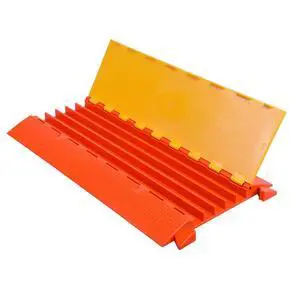 5 Channel 1.6Inch Orange/Yellow Eco-Friendly Drive Over Cable Protector, Heavy Duty Loads up to 21,000 Pounds, Polyurethane Construction, Improved Traction and Stability 5 Channel 1.6Inch Orange/Yellow Eco-Friendly Drive Over Cable Protector, Heavy Duty Loads up to 21,000 Pounds, Polyurethane Construction, Improved Traction and Stability