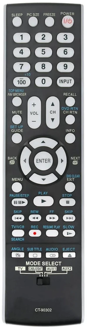CT-90302 TV Remote Control for Toshiba TV in Living Rooms or Rooms | Replacement Remote Compatible Models CT90302 22AV500 22AV500U 26AV52 26AV52R 26AV52RZ 26AV52U 26AV502 26AV502R 26AV502RY CT-90302 TV Remote Control for Toshiba TV in Living Rooms or Rooms | Replacement Remote Compatible Models CT90302 22AV500 22AV500U 26AV52 26AV52R 26AV52RZ 26AV52U 26AV502 26AV502R 26AV502RY