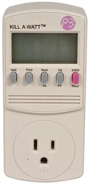 Power Meter Kill A Watt 125 V 5-1/8 " Hx2-3/8 " Wx1-5/8 " D Power Meter Kill A Watt 125 V 5-1/8 " Hx2-3/8 " Wx1-5/8 " D