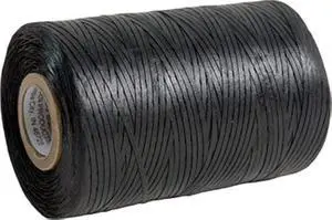 Wax Lacing Cord Nylon Black, 0.099-0.121 Width Wax Lacing Cord Nylon Black, 0.099-0.121 Width