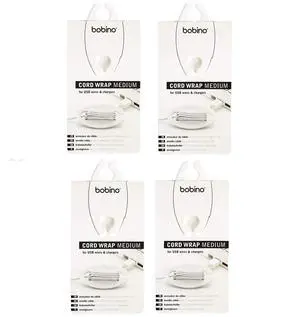 Cord Wrap: Medium/White Value Pack of 4 Cord Wrap: Medium/White Value Pack of 4