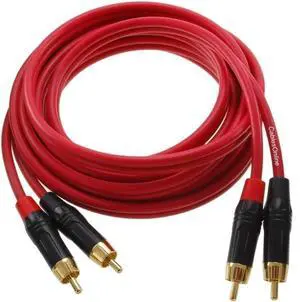 CablesOnline, 12ft. Two-RCA Male to Two-RCA Male Gold-Plated Ultra-Flexible Red Premium Audio Cable, AV-412QR CablesOnline, 12ft. Two-RCA Male to Two-RCA Male Gold-Plated Ultra-Flexible Red Premium Audio Cable, AV-412QR