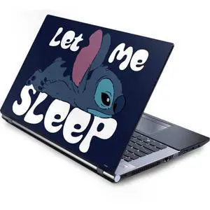Decal Laptop Skin Compatible with Generic 16in Laptop (13.4in X 9.26in) - Officially Licensed Disney Lilo and Stitch Let Me Sleep Design Decal Laptop Skin Compatible with Generic 16in Laptop (13.4in X 9.26in) - Officially Licensed Disney Lilo and Stitch Let Me Sleep Design