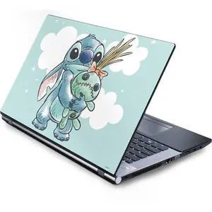 Decal Laptop Skin Compatible with Generic 16in Laptop (13.4in X 9.26in) - Officially Licensed Disney Lilo and Stitch Stitch and Scrump Design Decal Laptop Skin Compatible with Generic 16in Laptop (13.4in X 9.26in) - Officially Licensed Disney Lilo and Stitch Stitch and Scrump Design