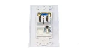 1 x SVGA 2 x HDMI and 1 x 3.5mm Audio Port Wall Plate White 1 x SVGA 2 x HDMI and 1 x 3.5mm Audio Port Wall Plate White