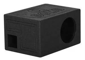RQB65 Single 6.5" Ported Subwoofer Enclosure, Bedlined Sub Box | 1.01 Cu Ft Air Space, Side Ported, 3/4 MDF, Spring Loaded Terminal, 34hz Tuning Frequency RQB65 Single 6.5" Ported Subwoofer Enclosure, Bedlined Sub Box | 1.01 Cu Ft Air Space, Side Ported, 3/4 MDF, Spring Loaded Terminal, 34hz Tuning Frequency