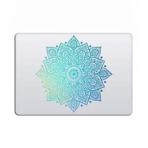 Mandala Laptop Stickers Decal - Light Green Turquoise Waterproof Transparent Large Vinyl Decals Partial Skin - Compatible with Computer Laptops & MacBook 13 15 Mac Mandala Laptop Stickers Decal - Light Green Turquoise Waterproof Transparent Large Vinyl Decals Partial Skin - Compatible with Computer Laptops & MacBook 13 15 Mac