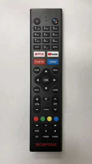 280401010470 Remote Control Compatible with Sceptre Android Smart 4K TV UMC and SRC Series A322BV-SRC A515CV-UMC (No Voice Command Function) 280401010470 Remote Control Compatible with Sceptre Android Smart 4K TV UMC and SRC Series A322BV-SRC A515CV-UMC (No Voice Command Function)