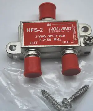 2-Way Coax Splitter HFS-2 5-2150Mhz Dish Network Approved Hopper & Joey 2-Way Coax Splitter HFS-2 5-2150Mhz Dish Network Approved Hopper & Joey