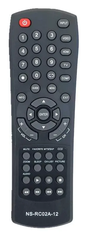Remote Control NS-RC02A-12 for Insignia TV NS-L46Q120-10A, NS-L19X-10A | NS-L22X-10A, NS-L32X-10A, NS-L42X-10A Replacement Remote Control NS-RC02A-12 for Insignia TV NS-L46Q120-10A, NS-L19X-10A | NS-L22X-10A, NS-L32X-10A, NS-L42X-10A Replacement
