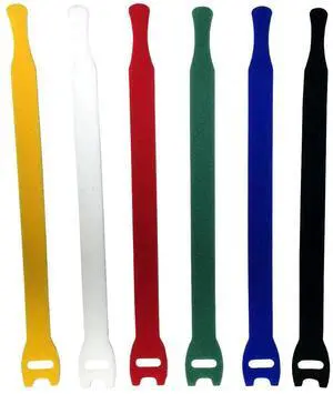 8" Hook & Loop Fastener Cable Ties - 50 Pieces - Color: Mix (Black, Blue, Green, Red White & Yellow) 8" Hook & Loop Fastener Cable Ties - 50 Pieces - Color: Mix (Black, Blue, Green, Red White & Yellow)