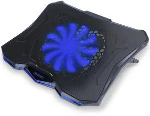 Cryogen 5 Gaming Laptop Cooling Pad Stand - Laptop Cooler with 7 Adjustable Height Settings & Dual USB Ports up to 17 inches - 1 Ultra Quiet High Performance LED Fan 800 RPM - Blue Cryogen 5 Gaming Laptop Cooling Pad Stand - Laptop Cooler with 7 Adjustable Height Settings & Dual USB Ports up to 17 inches - 1 Ultra Quiet High Performance LED Fan 800 RPM - Blue