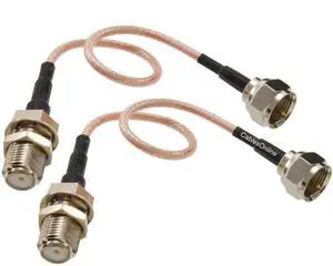 CablesOnline, 2-Pack 6-inches Slim Coax 75-ohm RG179 with F-Type Male/Female Connectors TV, Satellite & Antenna Extension Cables, SI-FF400-2 CablesOnline, 2-Pack 6-inches Slim Coax 75-ohm RG179 with F-Type Male/Female Connectors TV, Satellite & Antenna Extension Cables, SI-FF400-2