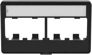 CFFPL4BL Snap-On 4-Port Modular Furniture Faceplate, Black CFFPL4BL Snap-On 4-Port Modular Furniture Faceplate, Black