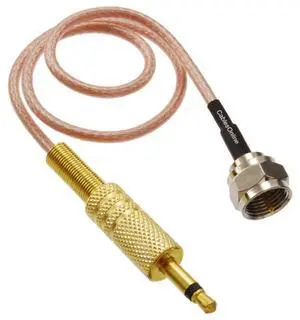 CablesOnline, 1-Foot F-Type Male to 3.5mm (1/8") TS Male 50-Ohm RG316 Coax Low Loss Jumper RF Cable, RF-F3101 CablesOnline, 1-Foot F-Type Male to 3.5mm (1/8") TS Male 50-Ohm RG316 Coax Low Loss Jumper RF Cable, RF-F3101