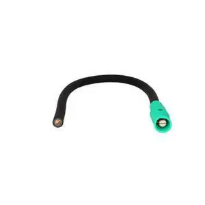 Type W Male to Blunt Pigs Tails, Event Temporary Power Cable, 400 Amps, NEMA 3R Series 16 CAM Type, Length: 4', Boot Color: Green Type W Male to Blunt Pigs Tails, Event Temporary Power Cable, 400 Amps, NEMA 3R Series 16 CAM Type, Length: 4', Boot Color: Green