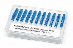 Field Installable LC-UPC Singlemode 9/125 Connector for 0.9mm Cable (10 Pack) Field Installable LC-UPC Singlemode 9/125 Connector for 0.9mm Cable (10 Pack)