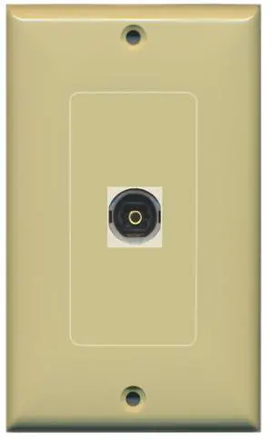 1 Toslink Digital Audio Port Wall Plate Decorative - Ivory - Bracket Included 1 Toslink Digital Audio Port Wall Plate Decorative - Ivory - Bracket Included