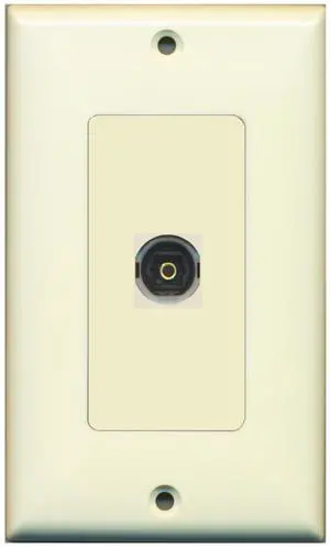 1 Toslink Digital Audio Port Wall Plate Decorative - Light Almond - Bracket Included 1 Toslink Digital Audio Port Wall Plate Decorative - Light Almond - Bracket Included