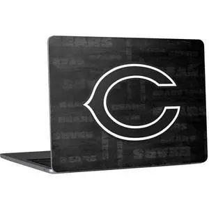 Decal Laptop Skin Compatible with MacBook Air 13in M4 (2025) - Officially Licensed NFL Chicago Bears Black & White Design Decal Laptop Skin Compatible with MacBook Air 13in M4 (2025) - Officially Licensed NFL Chicago Bears Black & White Design