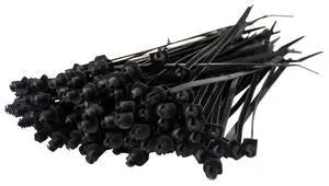 Pro Tie Fir Tree Push Mount Nylon Cable Ties for Indoor and Outdoor Use |8-Inch, 50 lbs. Tensile Strength, UV Black Nylon, 100-Pack (PN: B8FTPM100) Pro Tie Fir Tree Push Mount Nylon Cable Ties for Indoor and Outdoor Use |8-Inch, 50 lbs. Tensile Strength, UV Black Nylon, 100-Pack (PN: B8FTPM100)