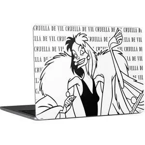 Decal Laptop Skin Compatible with MacBook Air 13in M4 (2025) - Officially Licensed Disney Villains Cruella de Vil Black and White Design Decal Laptop Skin Compatible with MacBook Air 13in M4 (2025) - Officially Licensed Disney Villains Cruella de Vil Black and White Design