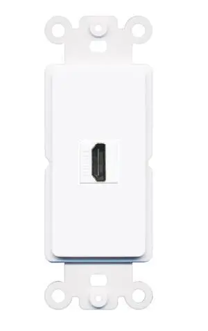 HDMI Port Wall Plate Decorative (Rocker) White HDMI Port Wall Plate Decorative (Rocker) White