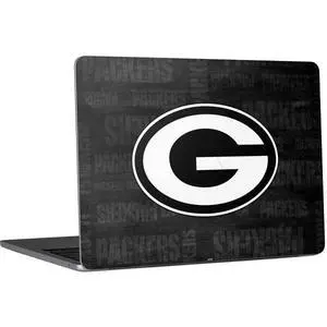 Decal Laptop Skin Compatible with MacBook Air 13in M4 (2025) - Officially Licensed NFL Green Bay Packers Black & White Design Decal Laptop Skin Compatible with MacBook Air 13in M4 (2025) - Officially Licensed NFL Green Bay Packers Black & White Design