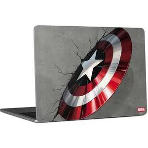 Decal Laptop Skin Compatible with MacBook Air 13in M4 (2025) - Officially Licensed Marvel Captain America Shield Break Design Decal Laptop Skin Compatible with MacBook Air 13in M4 (2025) - Officially Licensed Marvel Captain America Shield Break Design