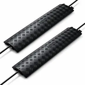 2 Pack Cable Cover L:38" xW:11" Heavy Duty 20,000LBS Black | 38"x11"x1.5" Heavy-duty holds 20,000lbs Drop-over design/Indoor Black, durable & low-profile 2 Pack Cable Cover L:38" xW:11" Heavy Duty 20,000LBS Black | 38"x11"x1.5" Heavy-duty holds 20,000lbs Drop-over design/Indoor Black, durable & low-profile