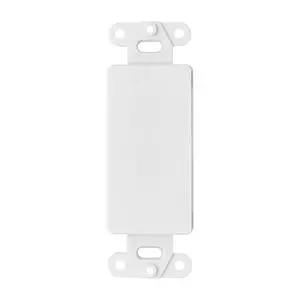 0 Port, Decora RJ45 Network Keystone Wall Plate Insert, White, 25 Pc(s) 0 Port, Decora RJ45 Network Keystone Wall Plate Insert, White, 25 Pc(s)