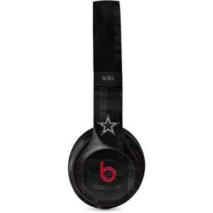 Decal Audio Skin Compatible with Beats Solo 3 Wireless - Officially Licensed NFL Dallas Cowboys Black & White Design Decal Audio Skin Compatible with Beats Solo 3 Wireless - Officially Licensed NFL Dallas Cowboys Black & White Design
