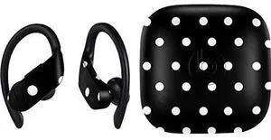 Decal Audio Skin Compatible with PowerBeats Pro - Black and White Polka Dots Design Decal Audio Skin Compatible with PowerBeats Pro - Black and White Polka Dots Design