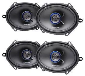 Autotek SM5768CX 5 x 7 in / 6 x 8 in 250-Watt Peak 125-Watt RMS 4-Ohm 2-Way Coaxial Car Audio Speakers, Neo Mylar Soft Dome Tweeters, Alpha-Cellulose Poly Cones, Universal Vehicle Fitment, 4-Piece Autotek SM5768CX 5 x 7 in / 6 x 8 in 250-Watt Peak 125-Watt RMS 4-Ohm 2-Way Coaxial Car Audio Speakers, Neo Mylar Soft Dome Tweeters, Alpha-Cellulose Poly Cones, Universal Vehicle Fitment, 4-Piece