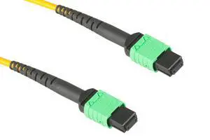 MPO Cable, 12-Strand, OS2, LSZH, Type B, Female Key Up to Female Key Up, 2 Meters, 9 Micron, Singlemode, Yellow, UPC Polish, MTP/MPO Fiber Cable MPO Cable, 12-Strand, OS2, LSZH, Type B, Female Key Up to Female Key Up, 2 Meters, 9 Micron, Singlemode, Yellow, UPC Polish, MTP/MPO Fiber Cable