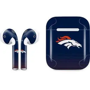 Decal Audio Skin Compatible with Apple AirPods - Officially Licensed NFL Denver Broncos Breakaway Design Decal Audio Skin Compatible with Apple AirPods - Officially Licensed NFL Denver Broncos Breakaway Design
