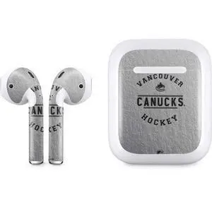 Decal Audio Skin Compatible with Apple AirPods - Officially Licensed NHL Vancouver Canucks Black Text Design Decal Audio Skin Compatible with Apple AirPods - Officially Licensed NHL Vancouver Canucks Black Text Design