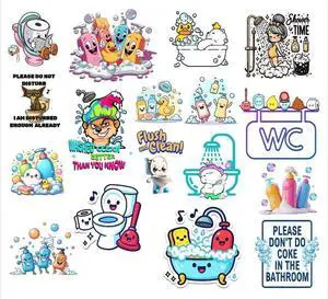 3D Bathroom Wall Stickers 4"x4" Waterproof Vinyl Bathroom Decor Decals, Self-Adhesive Cute Soap, Duck, Tub & Toilet Designs Durable, Steam-Resistant Funny Stickers for Kids & Home 3D Bathroom Wall Stickers 4"x4" Waterproof Vinyl Bathroom Decor Decals, Self-Adhesive Cute Soap, Duck, Tub & Toilet Designs Durable, Steam-Resistant Funny Stickers for Kids & Home