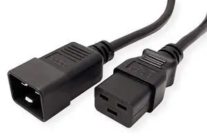 (C19 to C20) Heavy Duty High Temperature (105°C) 12AWG 20AMP Extension Cord - for Crypto Mining, PDU (Black 2 ft.) (C19 to C20) Heavy Duty High Temperature (105°C) 12AWG 20AMP Extension Cord - for Crypto Mining, PDU (Black 2 ft.)
