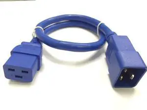 Heavy Duty Extension Power Cord, C19 to C20, 12AWG, 20 AMPS, 250V (Blue, 8ft) Heavy Duty Extension Power Cord, C19 to C20, 12AWG, 20 AMPS, 250V (Blue, 8ft)