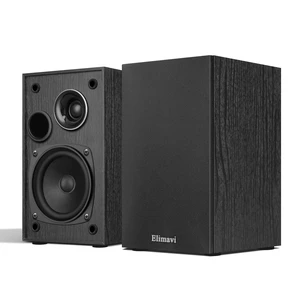 Passive Bookshelf Speakers, Requires a Receiver or Amplifier, Black 2-Way Design with 4" Woofer & 1" Silk Horn Tweeter, 60Hz Bass, Rear Speakers for Home Theater Surround Sound, Cables included Passive Bookshelf Speakers, Requires a Receiver or Amplifier, Black 2-Way Design with 4" Woofer & 1" Silk Horn Tweeter, 60Hz Bass, Rear Speakers for Home Theater Surround Sound, Cables included