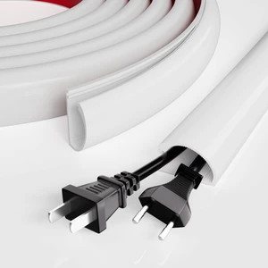 39" Silicone TV Cord Hider for Wall Mounted TV, Self-Adhesive Cable Raceway Side Buckle, Flexible,White Cord Covers Wire Hiders for Cords on Wall, Babyproof Cable Concealer Raceway Management 39" Silicone TV Cord Hider for Wall Mounted TV, Self-Adhesive Cable Raceway Side Buckle, Flexible,White Cord Covers Wire Hiders for Cords on Wall, Babyproof Cable Concealer Raceway Management
